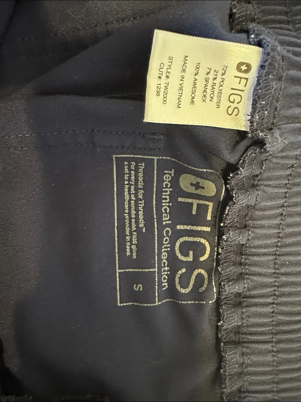 Figs Yola Scrub pants Navy Blue